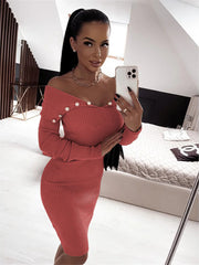 Load image into Gallery viewer, Off Shoulder Dress