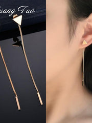 Load image into Gallery viewer, Triangle Dangle Earrings