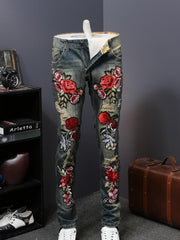 Load image into Gallery viewer, Embroidered Men's Jeans