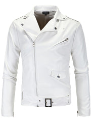 Load image into Gallery viewer, White Faux Leather Jacket