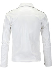 Load image into Gallery viewer, White Faux Leather Jacket