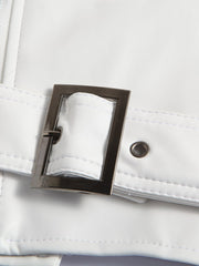 Load image into Gallery viewer, White Faux Leather Jacket