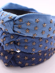 Load image into Gallery viewer, Denim Star Headband
