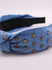 Load image into Gallery viewer, Denim Star Headband