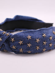 Load image into Gallery viewer, Denim Star Headband
