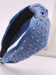 Load image into Gallery viewer, Denim Star Headband