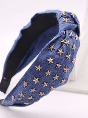 Load image into Gallery viewer, Denim Star Headband