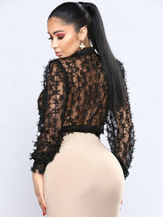 Load image into Gallery viewer, Mini-Bows Sheer Crop Top