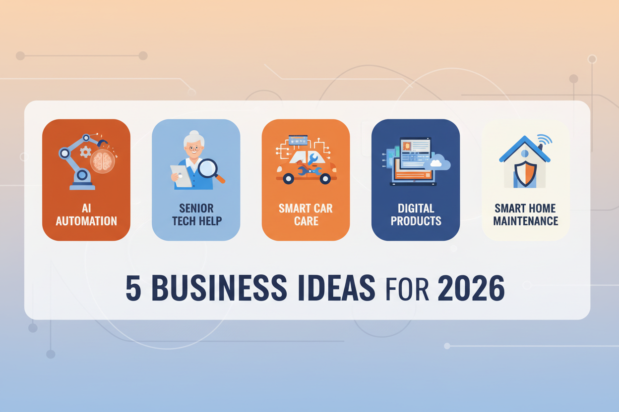 5 High-Demand Business Ideas for 2026 (Low Startup Costs!)