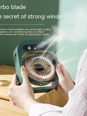 Load image into Gallery viewer, Misting Fan Air Cooler Cooling USB Rechargeable