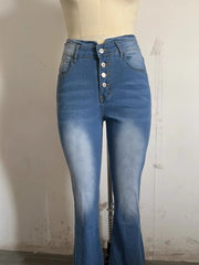 Load image into Gallery viewer, High Waist Bell Bottom Jeans
