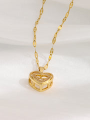 Load image into Gallery viewer, Double-layer Love Necklace With Rhinestones