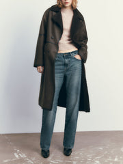 Load image into Gallery viewer, Winter Jacket With Belt Double Breasted