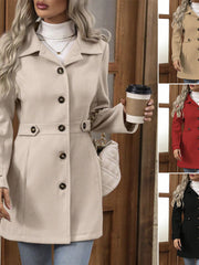 Load image into Gallery viewer, Elegant Single-breasted Woolen Coat Jacket