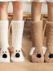 Load image into Gallery viewer, Cute Cartoon Dog Floor Socks Winter Warm Non-slip Plush Socks For Women