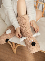 Load image into Gallery viewer, Cute Cartoon Dog Floor Socks Winter Warm Non-slip Plush Socks For Women