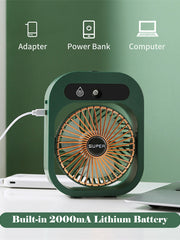 Load image into Gallery viewer, Misting Fan Air Cooler Cooling USB Rechargeable