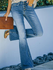 Load image into Gallery viewer, High Waist Bell Bottom Jeans
