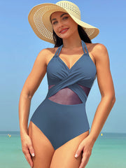 Load image into Gallery viewer, Halter-neck One-piece Swimsuit