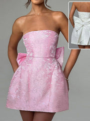 Load image into Gallery viewer, Tube Top Dress With Big Bow