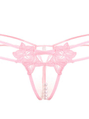 Load image into Gallery viewer, Embroidered Thong with Beads