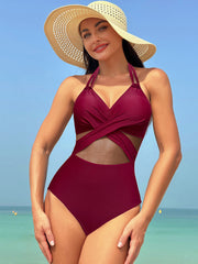 Load image into Gallery viewer, Halter-neck One-piece Swimsuit