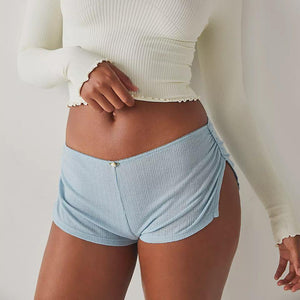 Low Waist Side Split Shorts