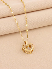 Load image into Gallery viewer, Double-layer Love Necklace With Rhinestones