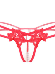 Load image into Gallery viewer, Embroidered Thong with Beads