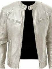 Load image into Gallery viewer, Men's Zip-Up PU Leather Cardigan Jacket