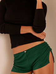 Load image into Gallery viewer, Low Waist Side Split Shorts
