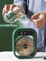 Load image into Gallery viewer, Misting Fan Air Cooler Cooling USB Rechargeable