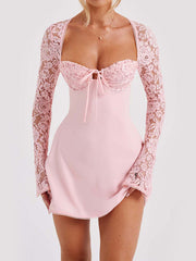 Load image into Gallery viewer, Lace Long Sleeve Dress