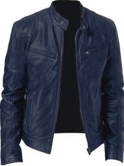 Load image into Gallery viewer, Men's Zip-Up PU Leather Cardigan Jacket