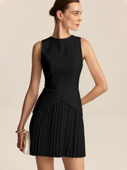 Load image into Gallery viewer, Elegant Waist-Cinching Pleated Dress