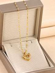 Load image into Gallery viewer, Double-layer Love Necklace With Rhinestones