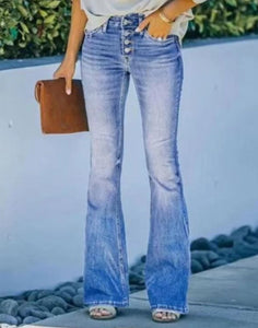 High Waist Bell Bottom Jeans