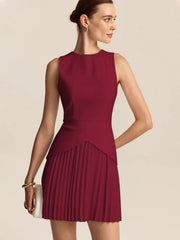 Load image into Gallery viewer, Elegant Waist-Cinching Pleated Dress