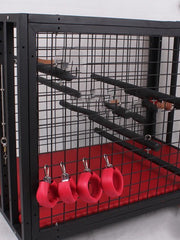 Load image into Gallery viewer, Large Metal BDSM Restraint Cage with Cuffs &amp; Accessories