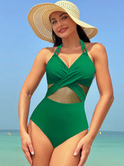 Load image into Gallery viewer, Halter-neck One-piece Swimsuit