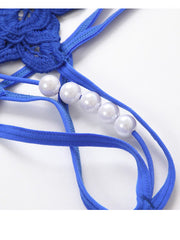 Load image into Gallery viewer, Embroidered Thong with Beads