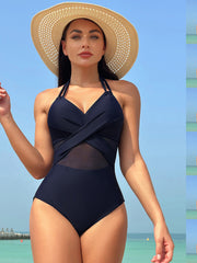 Load image into Gallery viewer, Halter-neck One-piece Swimsuit