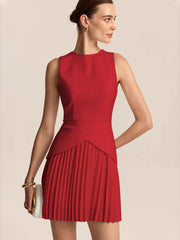 Load image into Gallery viewer, Elegant Waist-Cinching Pleated Dress