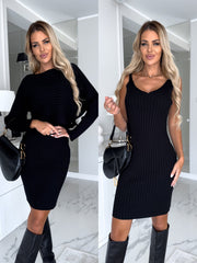 Load image into Gallery viewer, Long-sleeved Top And Sleeveless dress