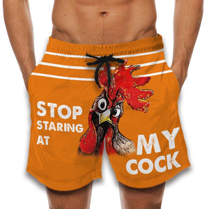 STOP STARING AT MY COCK Swim Shorts