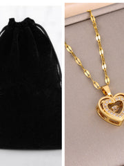 Load image into Gallery viewer, Double-layer Love Necklace With Rhinestones
