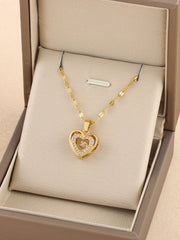 Load image into Gallery viewer, Double-layer Love Necklace With Rhinestones