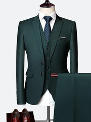 Load image into Gallery viewer, Slim Fit Tuxedos 3Pcs Set (Jacket+Pants+Vest)
