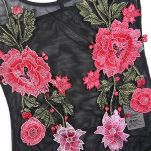 Embroidered Bodysuit Lingerie