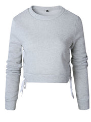 Load image into Gallery viewer, Lace-Up Long Sleeve Top
